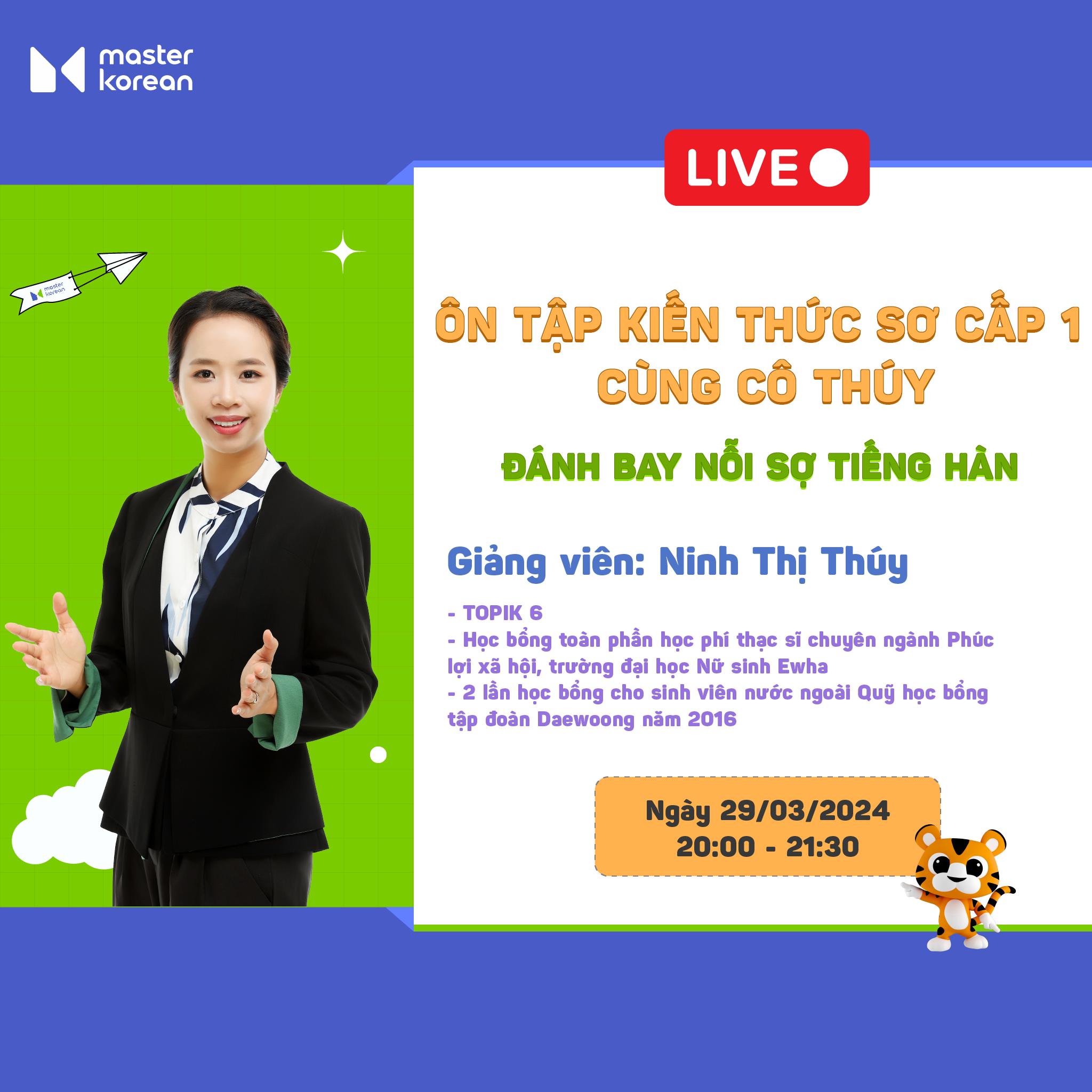 Facebook Livestream 2024.03: Ôn tập toàn bộ Sơ cấp 1 - Đánh bay nỗi sợ tiếng Hàn_Part 1