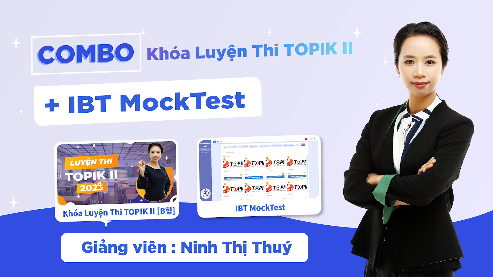 [-24%] COMBO Khóa Luyện Thi TOPIK II + IBT MockTest